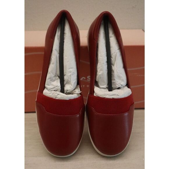 Easy Spirit 12941505 Women's Sz 5 Red SeBounce Suede Leather Flat Slip On Shoes - Picture 5 of 9